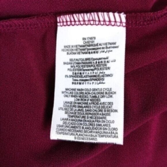 BCBGeneration Mock Neck Shift Mini Dress In Cranberry Size Large - Picture 6 of 7